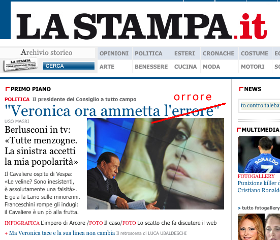 berlusconi veronica lario la stampa
